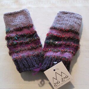 Handcrafted Wool & Silk Fingerless Gloves – Made in Nepal